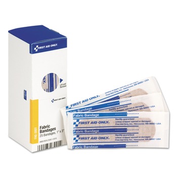 First Aid Only 1 in. x 3 in. SmartCompliance Fabric Bandages (25/Box)