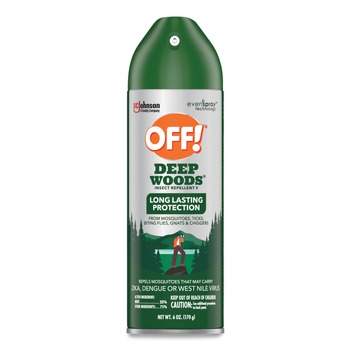OFF! Deep Woods 6-Ounce Dry Insect Repellent Aerosol Spray - Neutral (12/Carton)