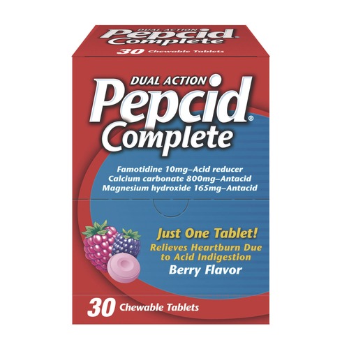 Pepcid Complete Dual-Action Antacid - Berry Flavor (30/Box)
