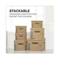 Office Jansan | Bankers Box 7718201 SmoothMove 17 in. x 21 in. x 17 in. Half Slotted Container Classic Moving/Storage Boxes - Large, Brown/Blue (5/Carton) image number 7