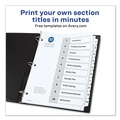 Office Jansan | Avery 11134 Ready Index 11 in. x 8.5 in. 10-Tab Customizable TOC 1 to 10 Tab Dividers - Black/White (1-Set) image number 4