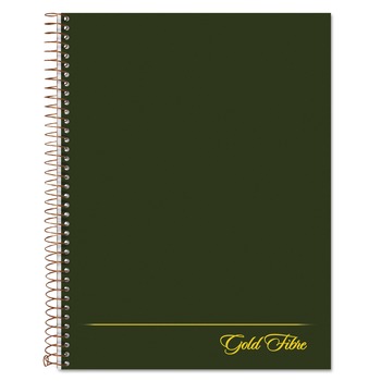 Ampad 20-816 Gold Fibre 84 Sheet 7.25 in. x 9.5 in. Project Management Format 1 Subject Wirebound Notebook - Green Cover