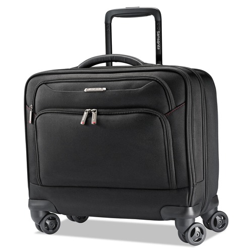 Office Jansan | Samsonite 89438-1041 13.25 in. x 7.25 in. x 16.25 in. Xenon 3 Ballistic Polyester Spinner Mobile Office - Black image number 0