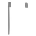 Office Jansan | Alera ALELSRT24GR Open Office Series 23-3/8 in. x 28-1/2 in. Fully Adjustable O-Leg Return Base - Silver image number 2