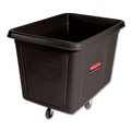 Trash & Waste Bins | Rubbermaid Commercial FG461900BLA 149 gal 600 lb Capacity Plastic Cube Truck - Black image number 0