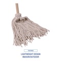 Mops | Boardwalk BWK120C 54 in. Natural Wood Handle/Deck Mops with #20 White Cotton Head image number 5