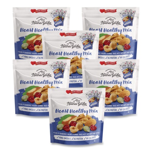 Snacks | Green Rabbit 7027 1.2 oz. Pouch Healthy Heart Mix (6/Carton) image number 0