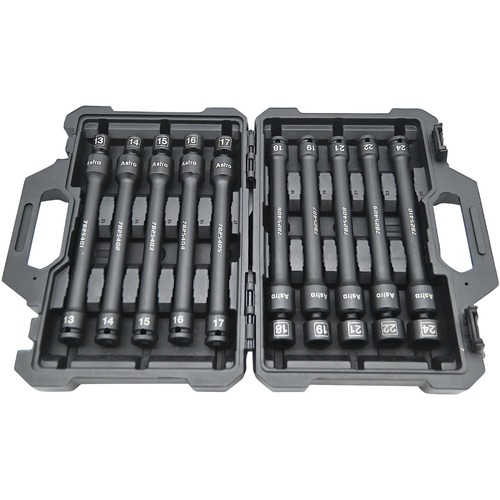 Sockets | Astro Pneumatic 78254 (10-Piece) 1/2 in. Drive 6-Point Pinless Universal Torque-Saver Impact Extension Metric Socket Set image number 0