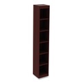Office Filing Cabinets & Shelves | Alera ALEVA67212MY 11.81 in. x 11.81 in. x 71.73 in. Valencia Series 6 Shelf Narrow Profile Bookcase - Mahogany image number 0