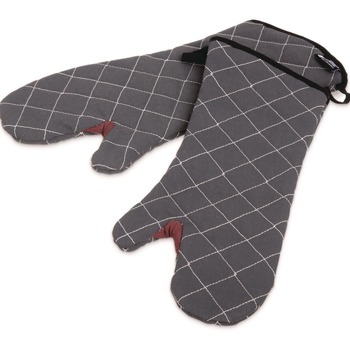 San Jamar 17 in. WebGuard Plus Fabric Bestguard Oven Mitt - Black (1-Pair)