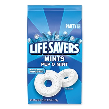 LifeSavers MMM29056 44.93 oz. Bag Hard Candy Mints - Pep-O-Mint