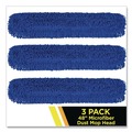 Mops | Gritt Commercial GRI182483PK 48 in. x 5 in. Microfiber Looped Dust Mop Pad Head - Blue (3/Pack) image number 1