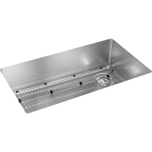 Kitchen Sinks | Elkay ECTRU30179RTC Crosstown Undermount 31-1/2 in. x 18-1/2 in. x 9 in. Single Bowl Stainless Steel Sink Kit image number 0