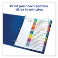 Mothers Day Sale! Save an Extra 10% off your order | Avery 11847 11 in. x 8.5 in. 12-Tab Jan. to Dec. Customizable TOC Ready Index Multicolor Tab Dividers - White (1 Set) image number 3