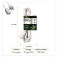 Office Electronics & Batteries | GoGreen Power GG-24715-3 15 ft. 13 Amps Household Extension Cord - White (3/Pack) image number 1