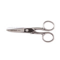 Scissors | Klein Tools G100CS 5.25 in. Stripping Notches Serrated Electrician Scissor image number 0