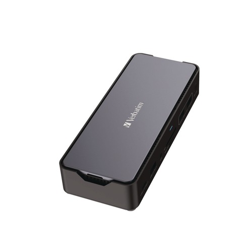 Office Jansan | Verbatim 32174 15-in-1 256GB Vi3000 SSD Audio/DisplayPort/HDMI/Micro SD/RJ45/SD/USB-A/USB-C USB-C Pro Docking Station - Gray image number 0