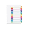 Office Jansan | Avery 11085 Ready Index 11 in. x 8.5 in. 26-Tab A to Z Customizable Table of Contents Dividers with Multicolor Tabs - White (1-Set) image number 2