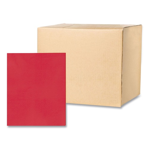 File Folders | Roaring Spring 50123 Accommodates (50) 11 in. x 8.5 in. Sheets Pocket Folder - Red (250/Carton) image number 0
