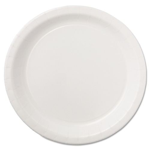 Labor Day Sale! Save $30 off $199! | Hoffmaster PL7095 9 in. Coated Paper Dinnerware Plate - White (500/Carton) image number 0