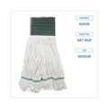 Cleaning Cloths | Boardwalk BWKSP200M14DZ 14 oz. Medium Loop End Rayon Mop Head - White (1-Dozen) image number 4