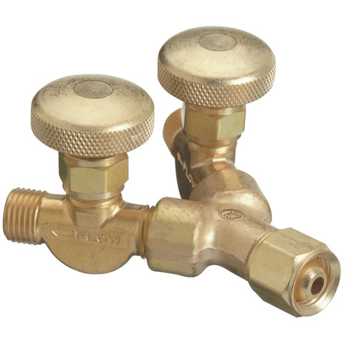 Air Tool Adaptors | Western Enterprises 411 200 PSI Male/Female RH 5/8 in. Brass Valved "Y" Connection image number 0