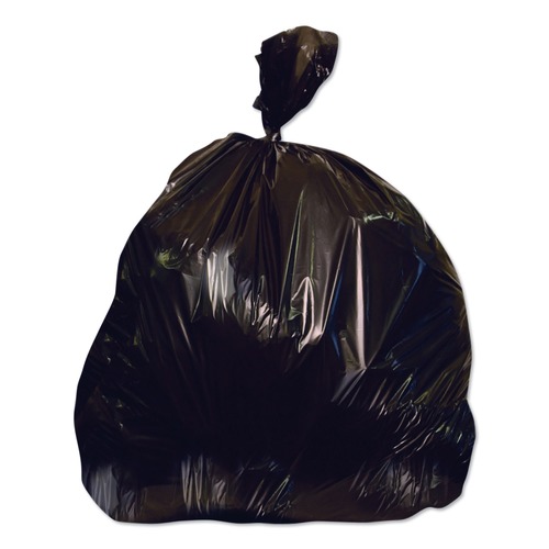 Trash Bags | Heritage X9250SK R01 46 in. x 50 in. 1.35 mil 56 gal. Reprocessed Resin Can Liners - Black (100/Carton) image number 0