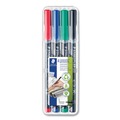 Pens | Staedtler 313 WP4 0.4 mm Porous Point Extra-Fine Lumocolor Permanent Marker Pen - Assorted Ink Colors/Barrel (4/Pack) image number 0