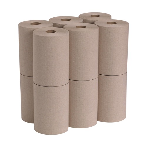 Cleaning & Janitorial Supplies | Georgia Pacific Professional 26401 7.88 in. x 350 ft. 1-Ply Pacific Blue Basic Paper Towels - Brown (12 Rolls/Carton) image number 0