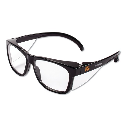 Safety Glasses | Ansell 49301 Maverick Polycarbonate Frame Safety Glasses - Clear/Orange (12/Box) image number 0