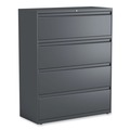 | Alera 25511 42 in. x 18.63 in. x 52.5 in. 4-Drawer Lateral File - Charcoal image number 1