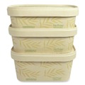 Food Trays, Containers, and Lids | World Centric CT-NT-32 4.7 in. x 6.8 in. x 3 in. 32 oz. No Tree Rectangular Sugarcane Containers - Natural (300/Carton) image number 1