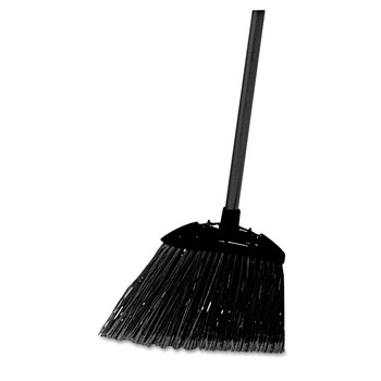 Rubbermaid Commercial 35 in. Angled Lobby Broom with Poly Bristles - Black