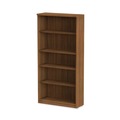 Office Filing Cabinets & Shelves | Alera ALEVA636632WA Valencia Series 31-3/4 in. x 14 in. x 65 in. Five-Shelf Bookcase - Modern Walnut image number 1