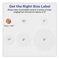 Office Jansan | Avery 04222 0.75 in. Diameter Printable Self-Adhesive Permanent ID Labels with Sure Feed - Clear (400/Pack) image number 7