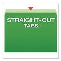  | Pendaflex 152 BGR Straight Tabs Letter Size Colored File Folders - Green/Light Green (100/Box) image number 1
