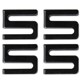 Alera ALESW59SHBL 4/Pack Metal Wire Shelving S Hooks - Black