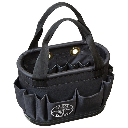 Cases and Bags | Klein Tools 5144BHB14OS Hard-Body 29-Pocket Aerial Bucket - Black image number 0