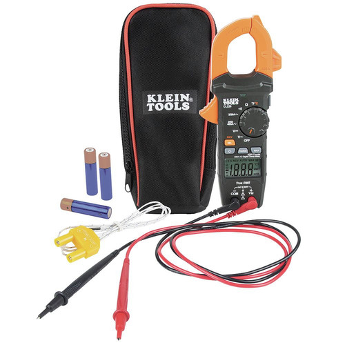 Clamp Meters | Klein Tools CL220 400 Amp Auto-Ranging Digital Clamp Meter with Temperature/Non-Contact Voltage Detector image number 0