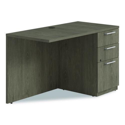 Office Desks & Workstations | Alera AE1NZK-R2448UF TOM 48 in. x 24 in. x 29 in. Seville Series Right Desk Return with Pedestal - Walnut image number 0