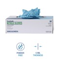 Disposable Gloves | Boardwalk 382MBXA 5 mil. Disposable Examination Nitrile Gloves - Medium Blue (100/Box) image number 4
