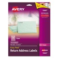  | Avery 15667 0.5 in. x 1.75 in. Easy Peel Mailing Labels with Sure Feed Technology - Matte, Clear (80/Sheet, 10 Sheets/Pack) image number 0