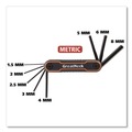 Office Jansan | Great Neck 74205 2-Piece Metric/SAE Hex Key Fold-Up Tool Set - SAE Black-Oxide/Blue, Metric Black-Oxide/Red image number 1