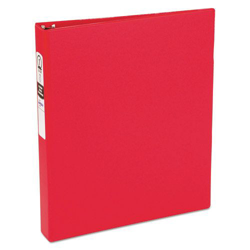 Office Jansan | Avery 03310 1 in. Capacity 11 x 8.5 Economy Non-View Binder with 3 Round Rings - Red image number 0