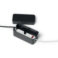 Office Cable Management | Durable 503537 CAVOLINE 9.6 in. x 4.96 in. x 4.56 in. Cable Management Box - Small, Charcoal image number 3