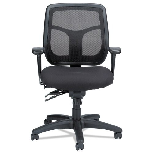 Office Chairs | Eurotech MFT945SL 18.9 in. to 22.4 in. Seat Height Apollo Multi-Function Mesh Task Chair Supports Up to 250 lbs. - Silver Seat/Back, Black Base image number 0