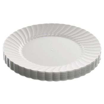 WNA WNA RSCW91512W 9 in. Diameter Plates Classicware Plastic Dinnerware - White (180/Carton)