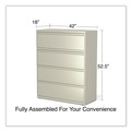  | Alera 25508 42 in. x 18.63 in. x 52.5 in. 4 Legal/Letter Size Lateral File Drawers - Putty image number 5