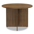  | Alera ALEVA7142WA 42 in. x 29.5 in. Valencia Round Conference Table with Legs - Modern Walnut image number 1