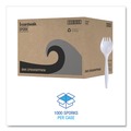 Cutlery | Boardwalk BWKSPRKMWPPWIW Mediumweight Wrapped Polypropylene Spork - White (1000/Carton) image number 3